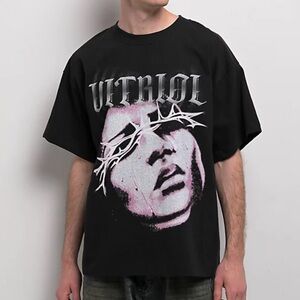 Vitriol Damsel Black Short Sleeve Tee, Size S